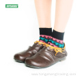 Nation style festive triangular shapes crew lady's socks